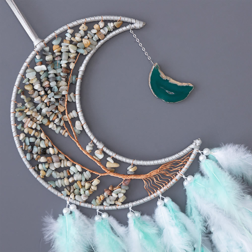Olivenorma Natural Gravel Woven Tree of Life Moon Dream Catcher - image 49