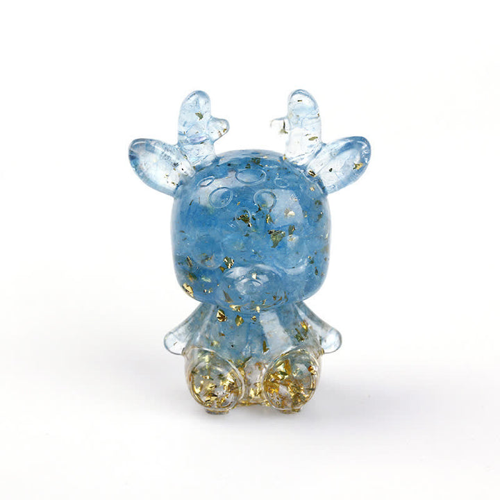 Olivenorma Crystal Litter Elk Gemstone Decoration - Aquamarine - image 3