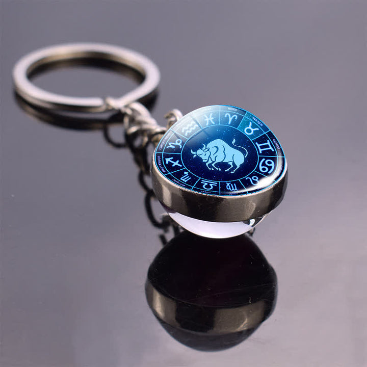 Glass 12 Stars Zodiac Protection Keychain - image 4