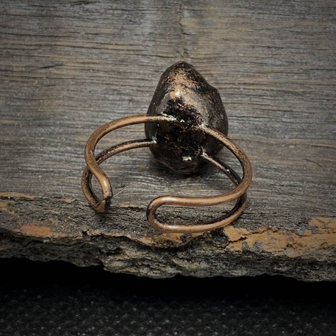 Olivenorma Natural Irregular Raw Stone Twelve Birthstone Adjustable Ring - image 11