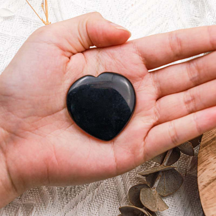 Olivenorma Black Obsidian Heart Worry Stone - image 1