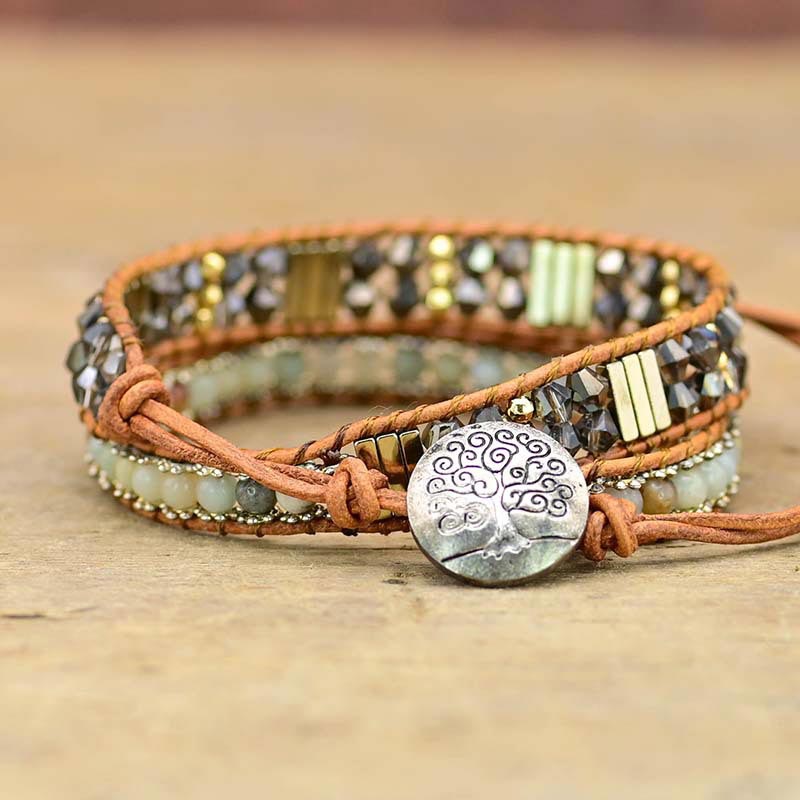 Amazonite Tree Of Life Balance Bracelet - image 0