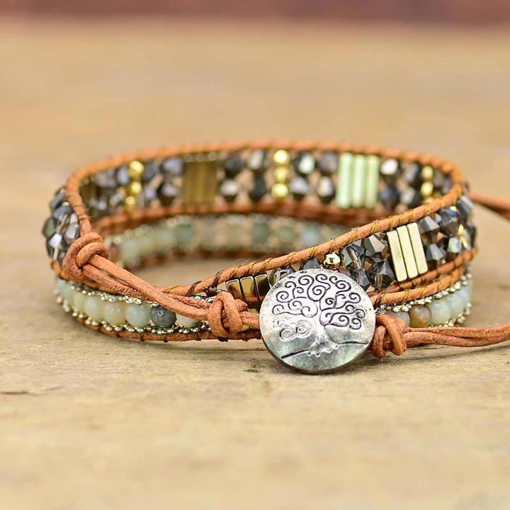 Amazonite Tree Of Life Balance Bracelet - image 0