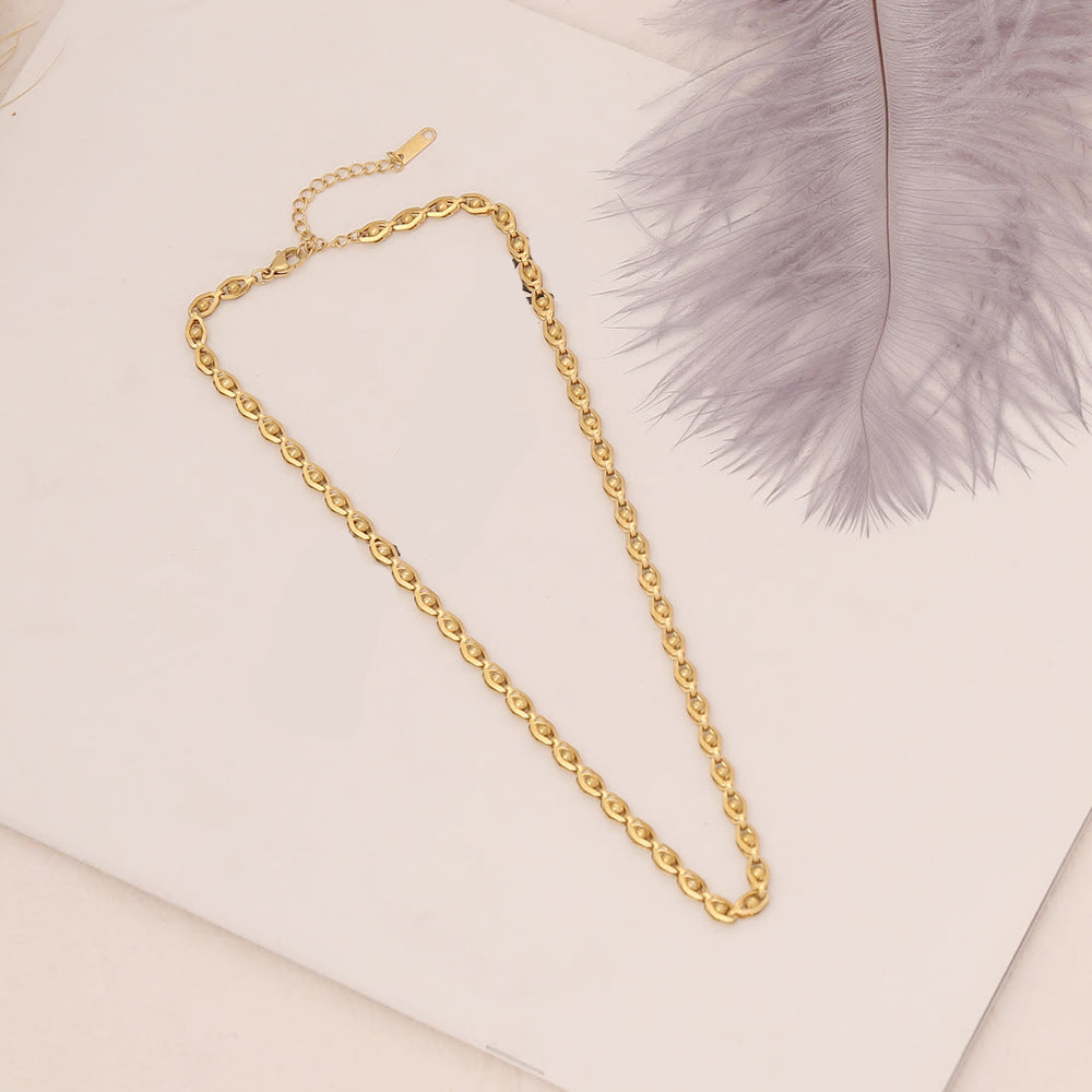 Olivenorma Natural Amazonite Evil Eye Necklace Bracelet Earrings Set - Necklace - image 1