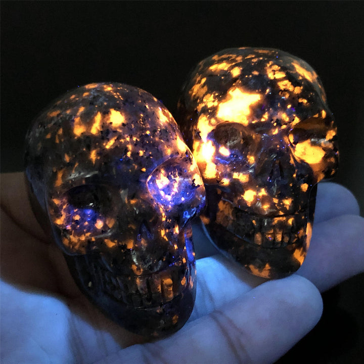 Olivenorma Yooperlite  Crystal Skull Decoration - Yooperlite - image 0
