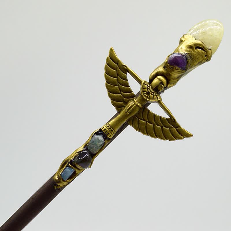 Olivenorma Witch Angel Natural Crystal Wands - Citrine - Gold - image 26