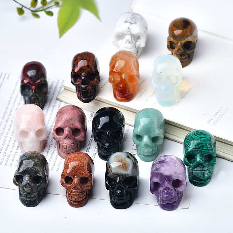 Olivenorma Crystal Engraved Skull Crafts Gemstone Decoration - image 0