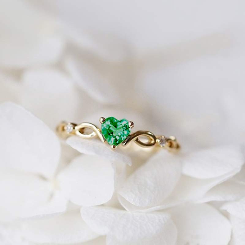 FREE Today: The Eternal Heart - Birthstone Ring - Gold-Green - 14 - image 6