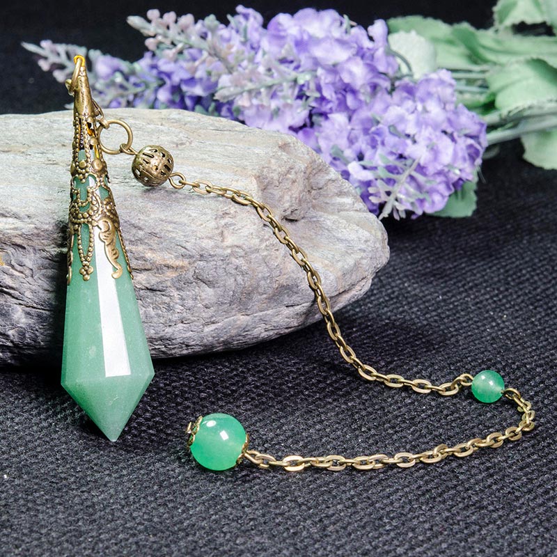 Olivenorma Green Aventurine Energy Balance Pendulum - Copper - image 2