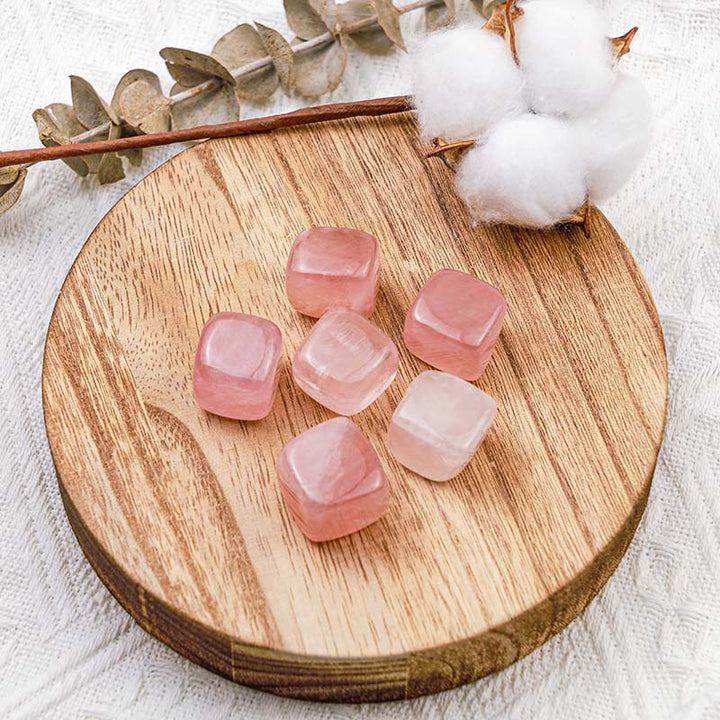 Olivenorma Rose Quartz Healing Crystal Cube - Rose Quartz - image 0