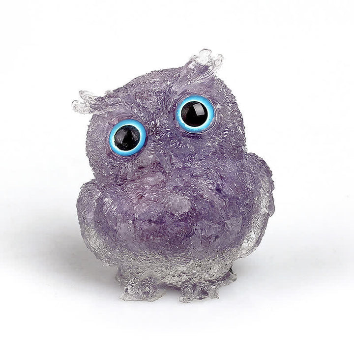 Olivenorma Natural Crystal Owl Gemstone Decoration - Amethyst - 2.28''(L) * 1.89''(W) * 1.53''(H) - image 44