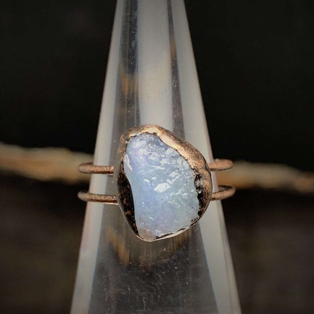 Olivenorma Natural Irregular Raw Stone Twelve Birthstone Adjustable Ring - image 20