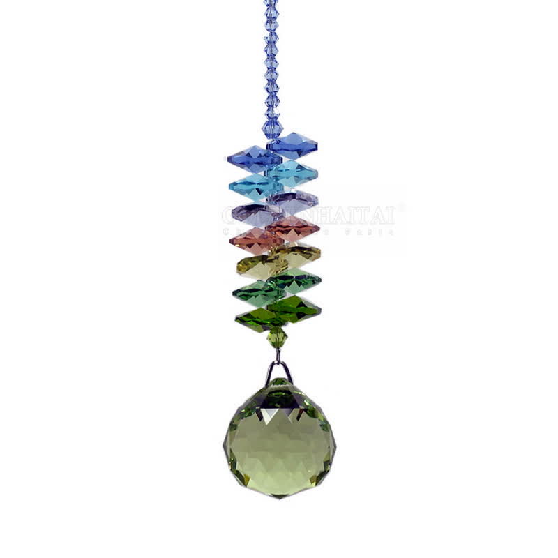 Crystal Sun Catchers Meteor Planet Gemstone Ornament - Peridot - image 9