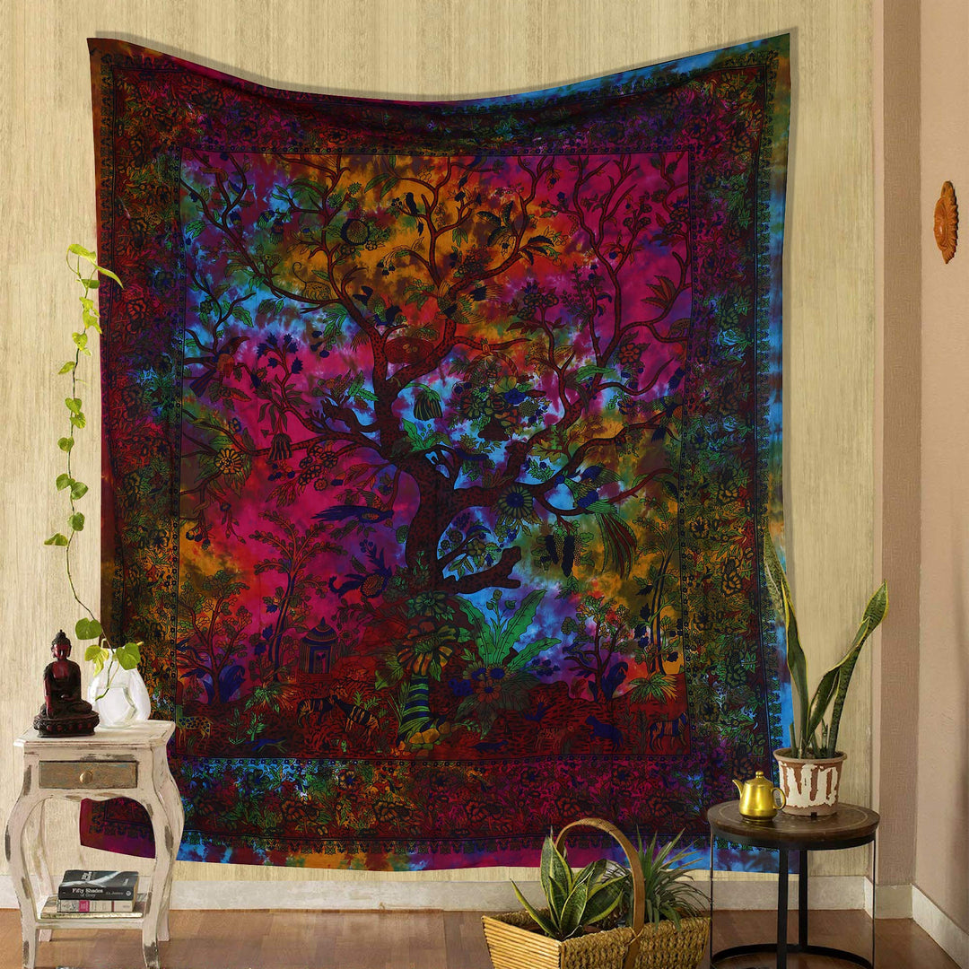 Olivenorma Green Tree Of Life Wall Hanging Psychedelic Tapestry - image 21