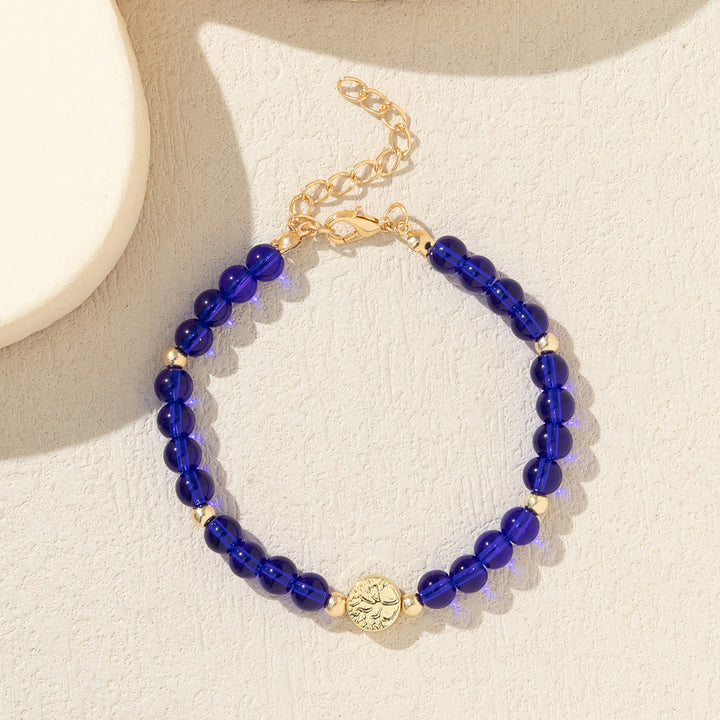 Olivenorma Multicolor Crystal Beaded Tree of Life Bracelet - Lapis Lazuli - image 1