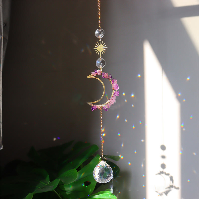 Olivenorma Moon Suncatcher Wall Hanging Wind Chime - image 5