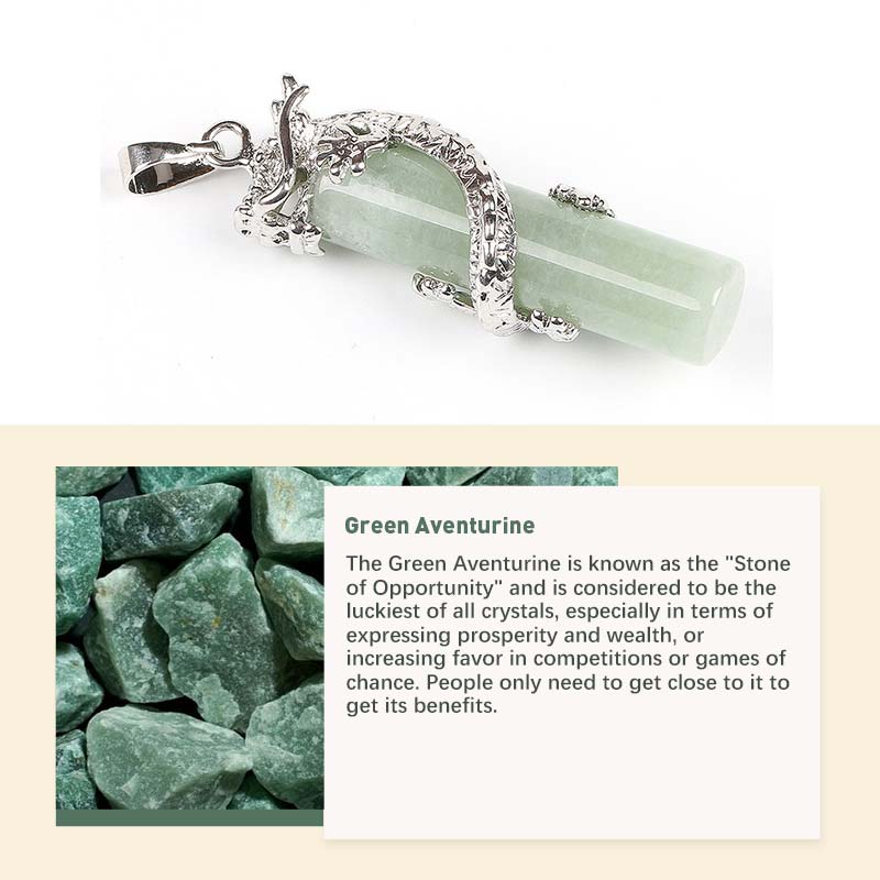 Olivenorma Crystal Natural Stone Exquisite Pendant - Green Aventurine - image 8