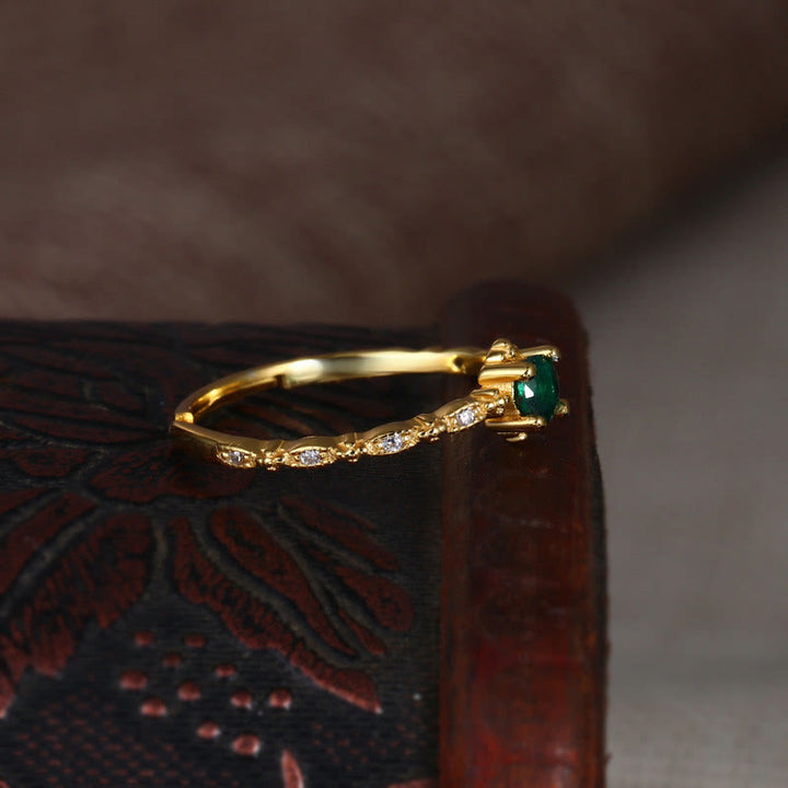 Olivenorma "Elegant Lover" - Emerald Exquisite Ring - image 2