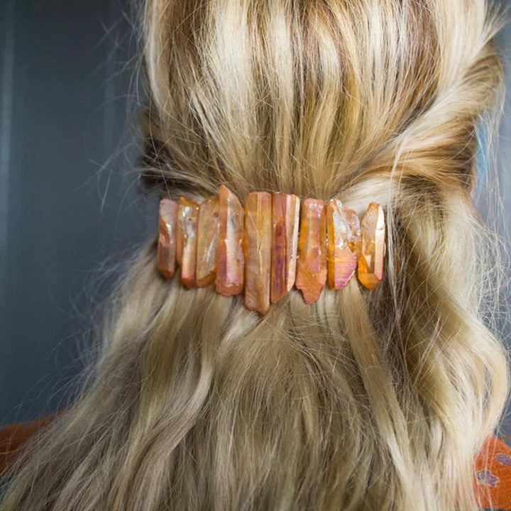 Bohemia Colourful Crystal Spring Hairpin - Carnelian - image 2