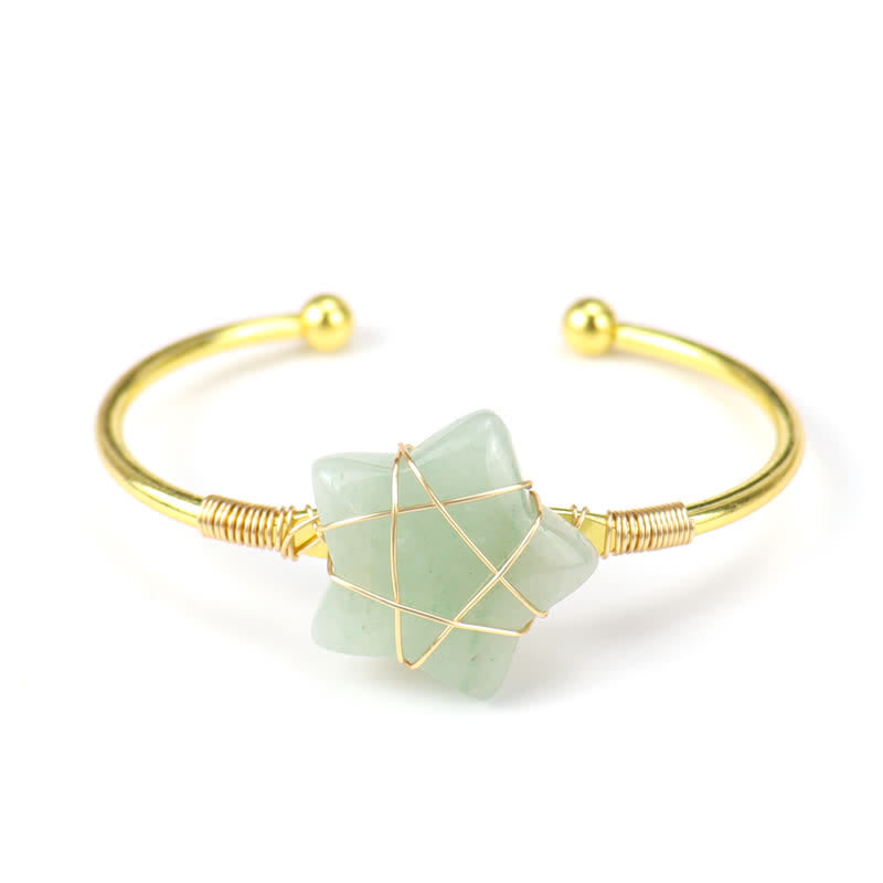 Olivenorma Gold Wire Wrapped Star Shape Gemstone Bracelet - image 9