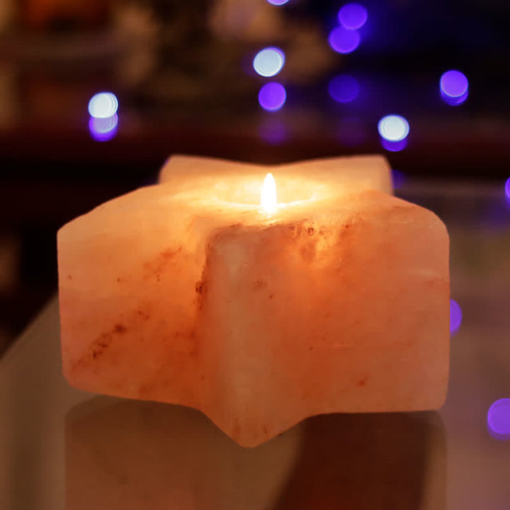 Olivenorma Star Shape Candle Holder Himalayan Pink Salt Lamp - image 1