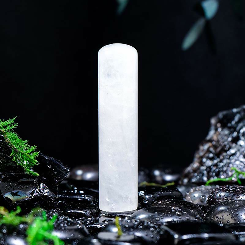 Olivenorma Natural Chakra Crystal Cylinder Ornament Gemstone Decoration - Clear Crystal - image 4