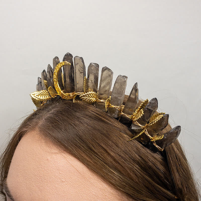 Olivenorma Smoky Quartz Witch Crystal Crown - image 8