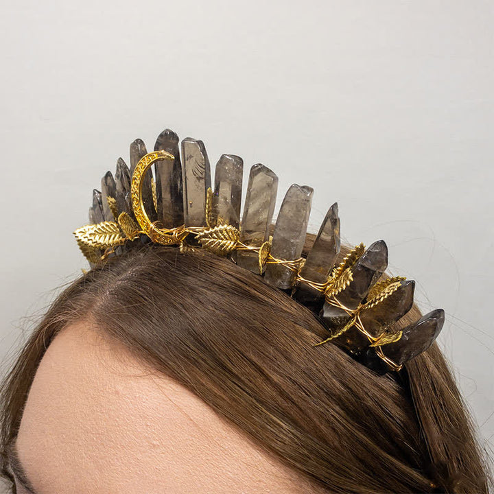 Olivenorma Smoky Quartz Witch Crystal Crown - image 8