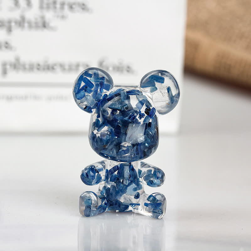 Olivenorma Cute Crystal Bear Gemstone Decoration - Kyanite - image 5