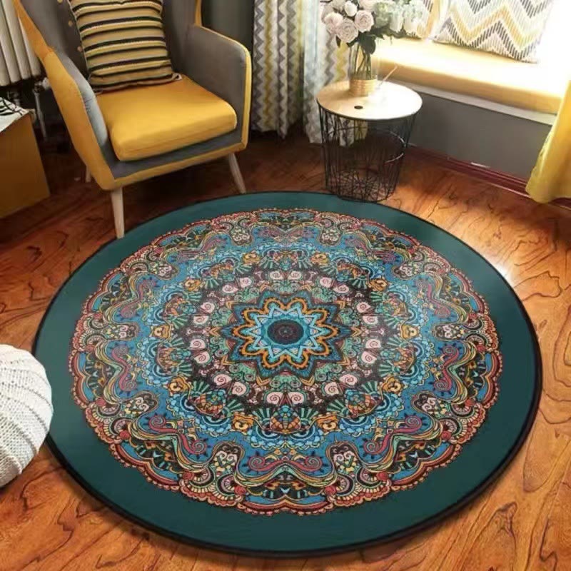 Olivenorma Mandala Round Area Rug Machine Washable Carpet - Mandala#4 - 180*180cm - Crystal Velvet - image 5