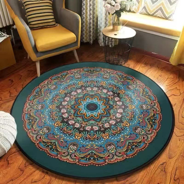 Olivenorma Mandala Round Area Rug Machine Washable Carpet - Mandala#4 - 180*180cm - Crystal Velvet - image 5