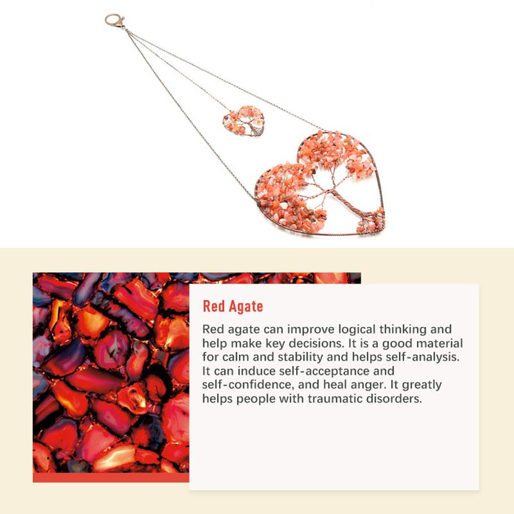 Olivenorma Chakra Love Tree Of Life Decoration Ornaments - Red Agate - image 13