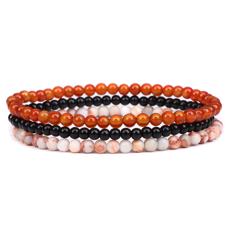 Olivenorma Protection From Negative Energies Red Agate Bracelet - Red Agate - 8mm - image 0