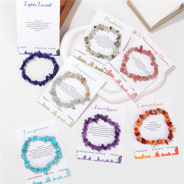 Olivenorma Colorful Natural Irregular Gravel Bracelet - image 2