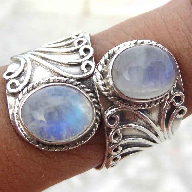 Olivenorma Creative Moonstone Ring - image 5