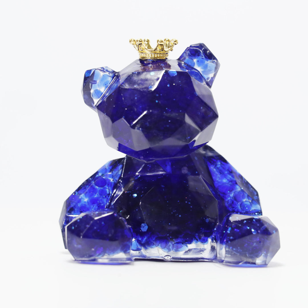 Olivenorma Crystal Gravel Resin Bear Ornament Gemstone Decoration - Sapphire - image 15