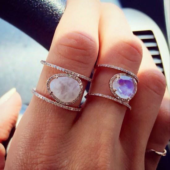 Olivenorma Irregular Moonstone Ring - image 4