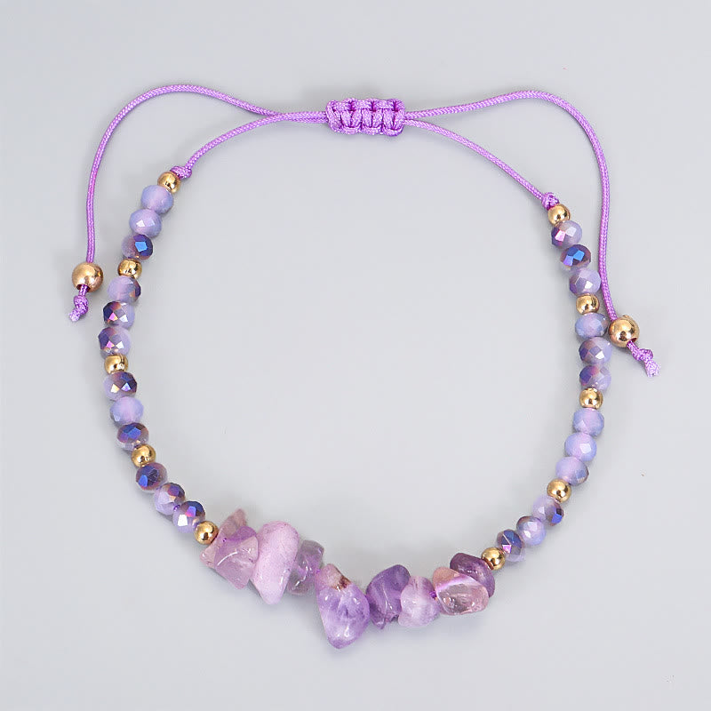 Olivenorma Bohemian Crystal Gravel String Bracelet - image 31