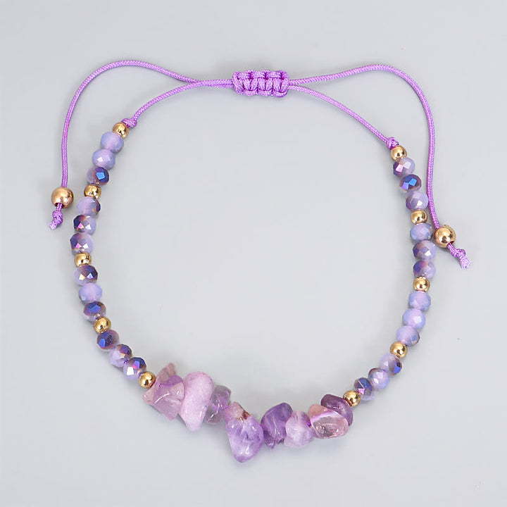 Olivenorma Bohemian Crystal Gravel String Bracelet - image 31