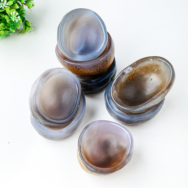 Olivenorma Natural Brazilian Agate Bowl Cornucopia Ornament Gemstone Decoration - image 6