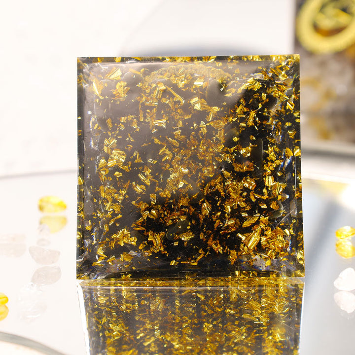 Olivenorma The Energy Protection Obsidian & Tiger Eye Orgone Pyramid - image 4