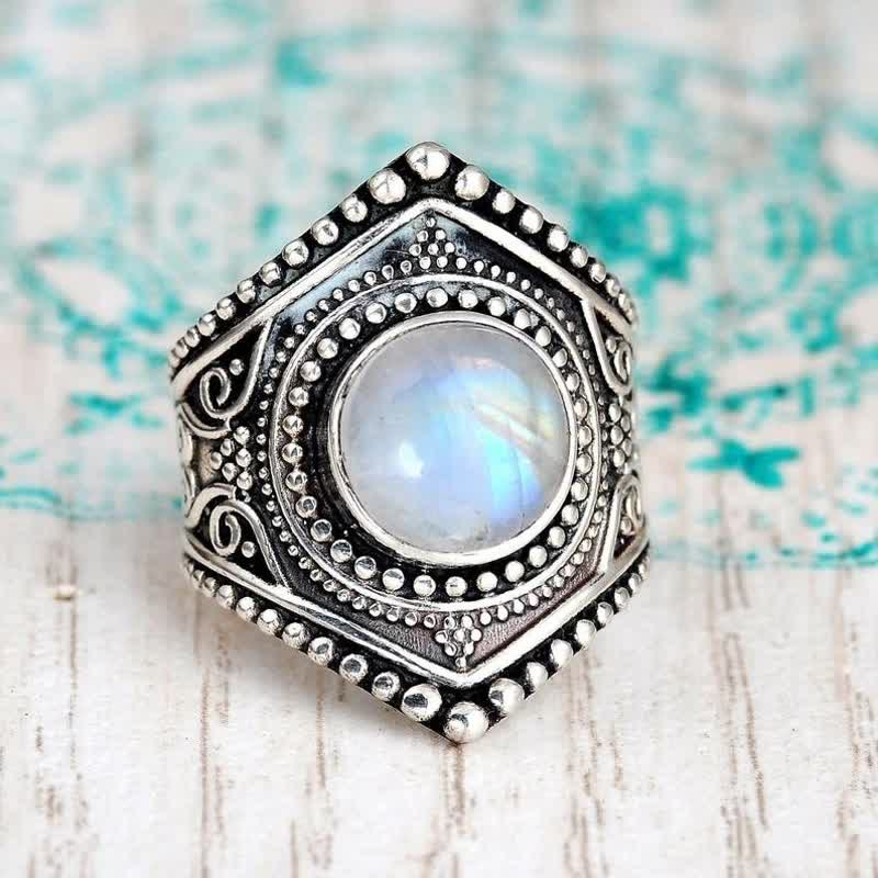 Bohemia Retro Moonstone Ring - 10 - image 0