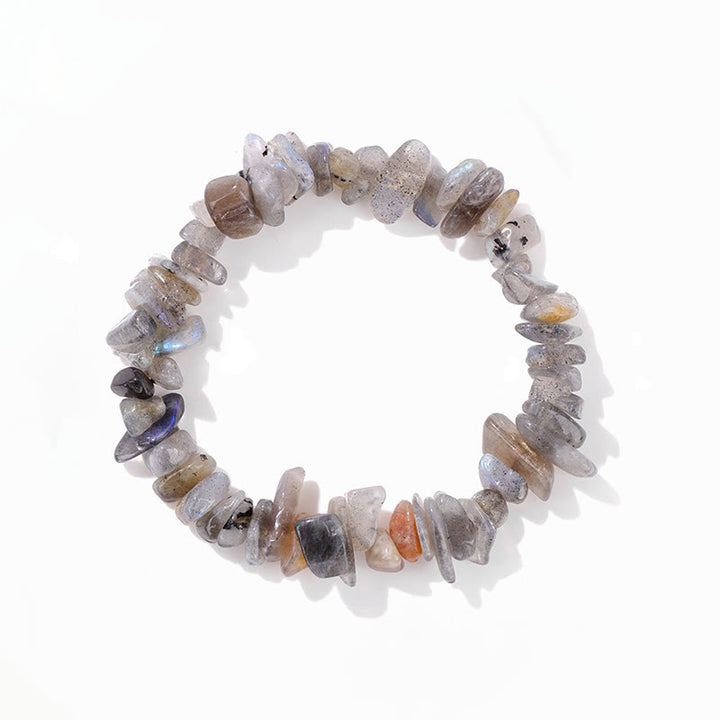 Olivenorma Colorful Natural Irregular Gravel Bracelet - Labradorite - image 13