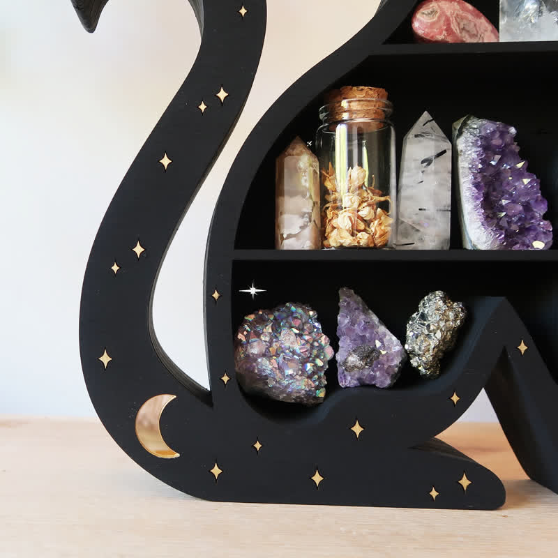 Cute Cat Moon Star Crystal Shelf - image 3