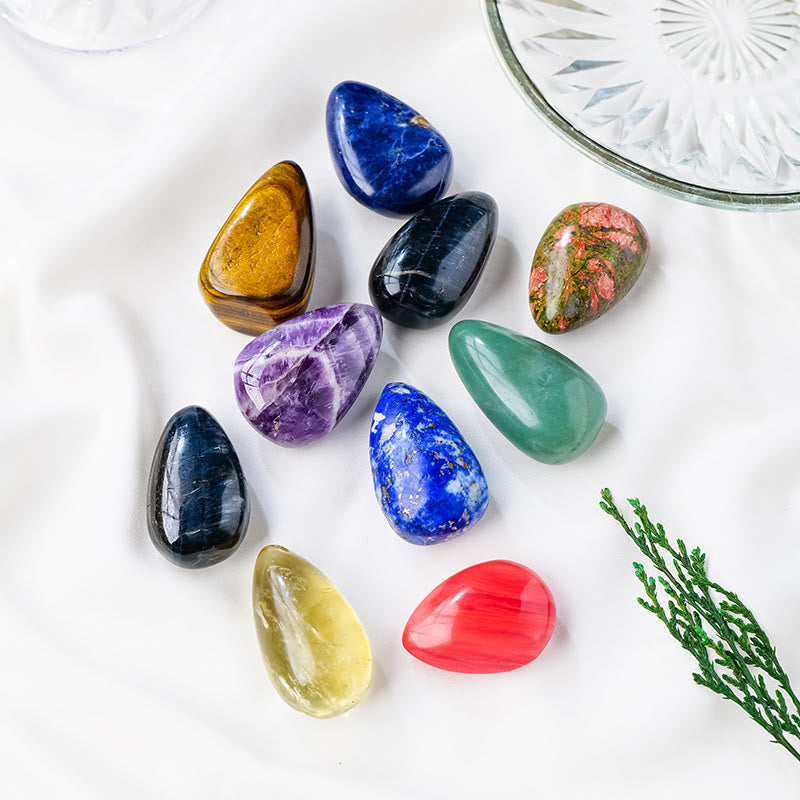 Olivenorma Natural Crystal Drop Shape Polished Play Natural Stone - image 0