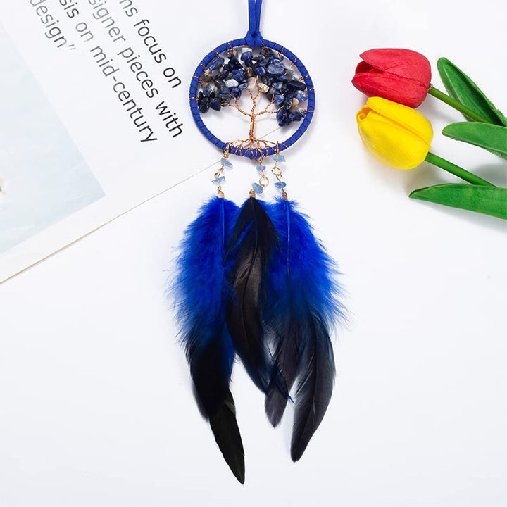 Olivenorma Crystal Tree of Life Feather Dreamcatcher Car Ornament - image 12