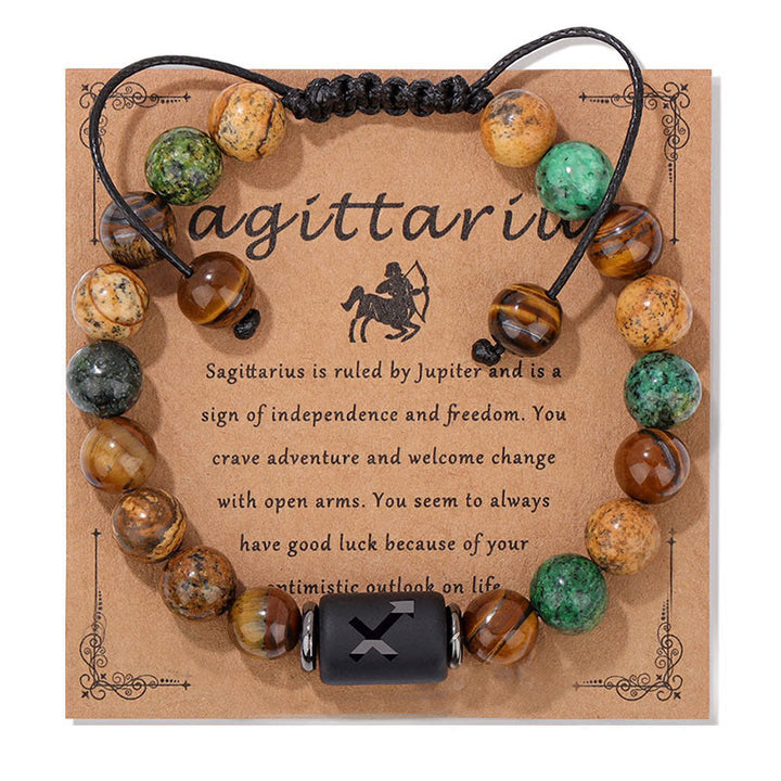 Olivenorma Natural Stone Zodiac Handwoven Bracelet - Sagittarius - image 10