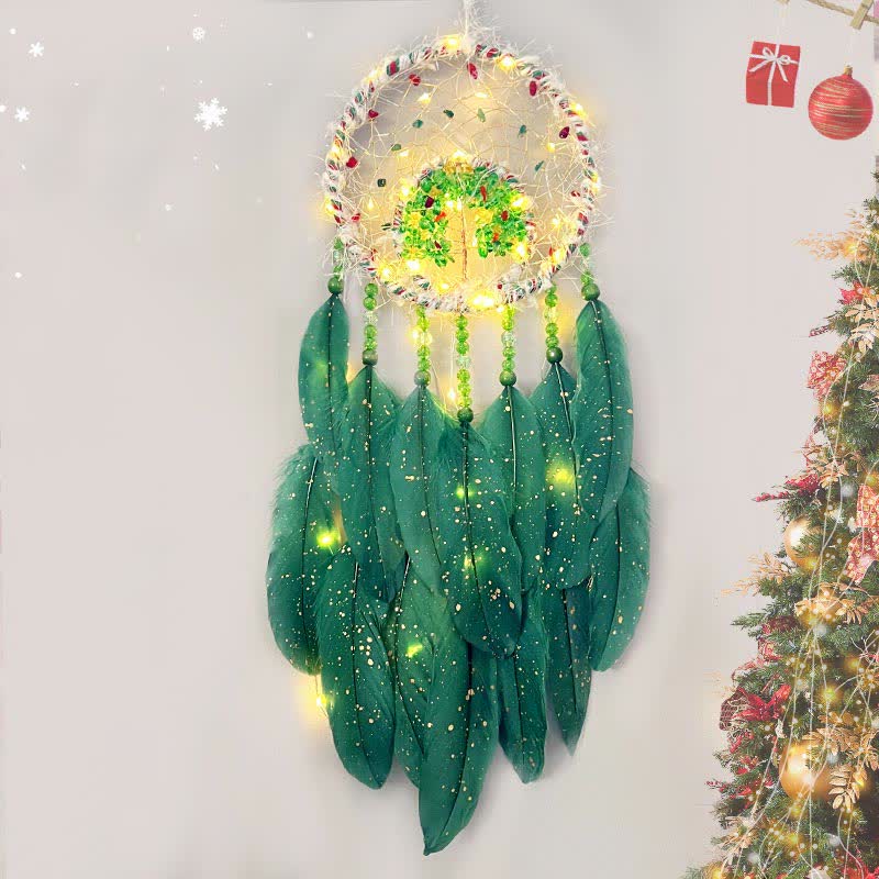 Olivenorma Peridot Christmas Decoration Dream Catcher - With Light - image 0