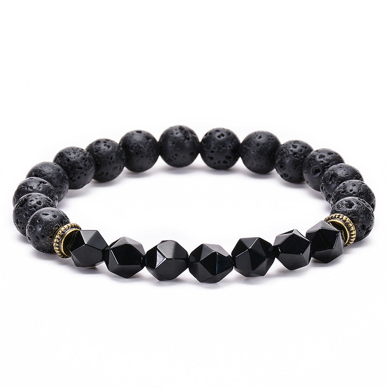Tiger Eye With Lava Stone Protection Bracelet - Obsidian - image 7