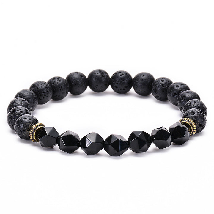 Tiger Eye With Lava Stone Protection Bracelet - Obsidian - image 7